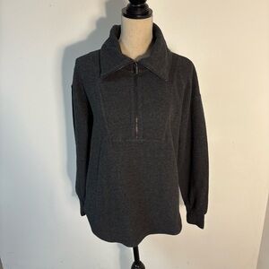 Lou & Grey Women’s Pullover Sweatshirt 1/4 Zip Cotton Blend Small NWT